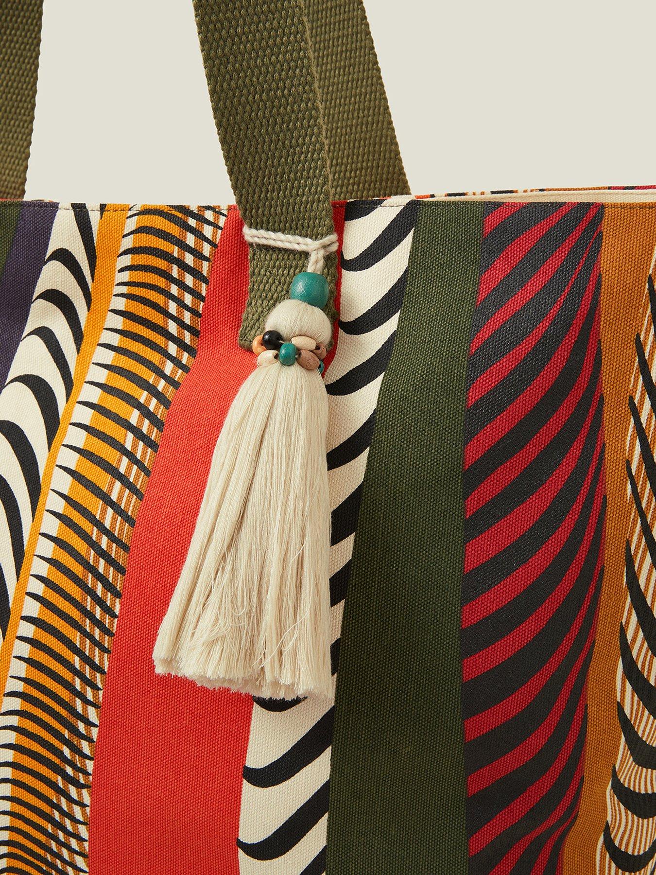 Image 4 of 4 of Accessorize Multi Stripe Beach Tote