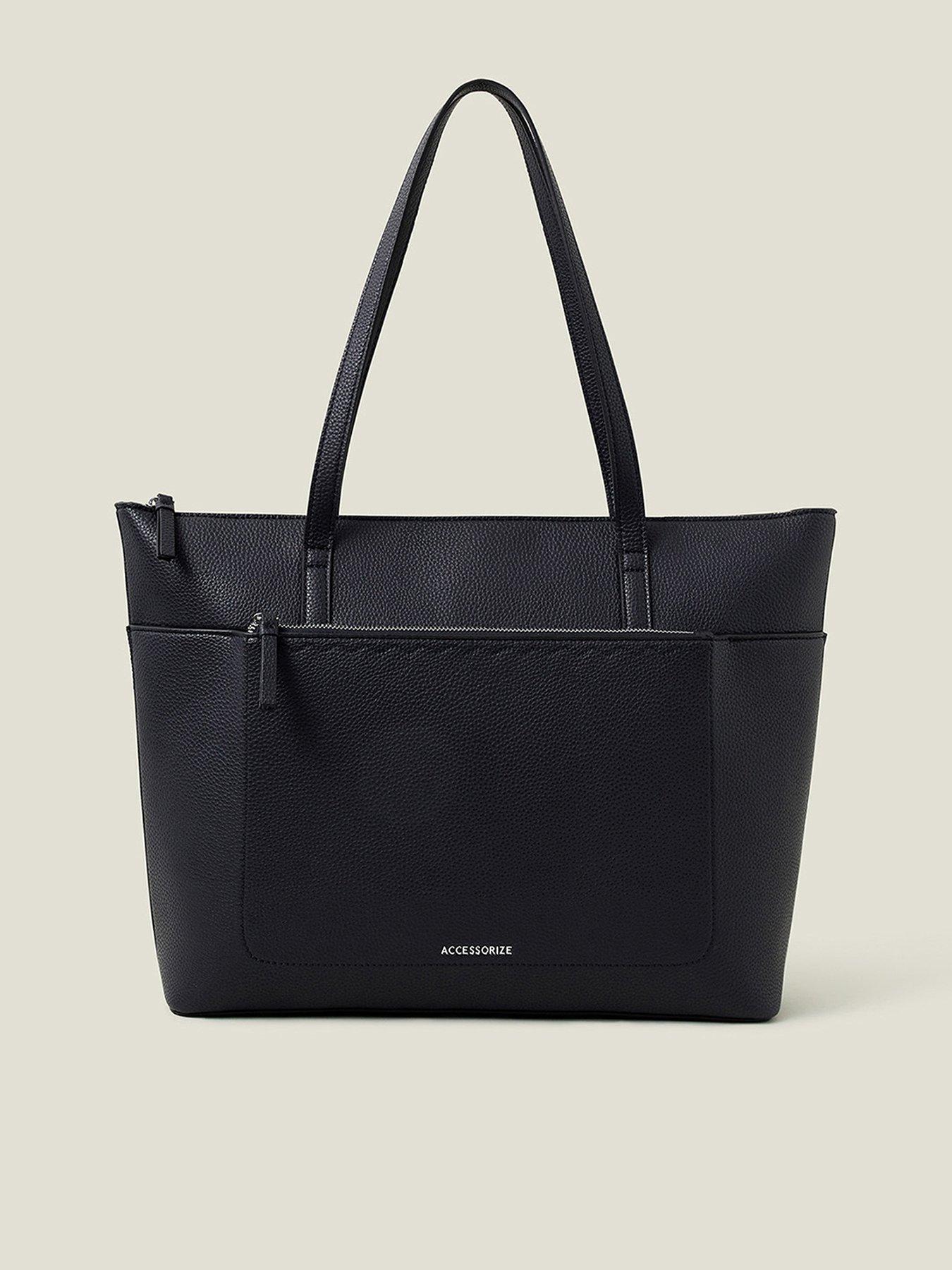 Image 1 of 3 of Accessorize Classic Pocket Tote - Blue