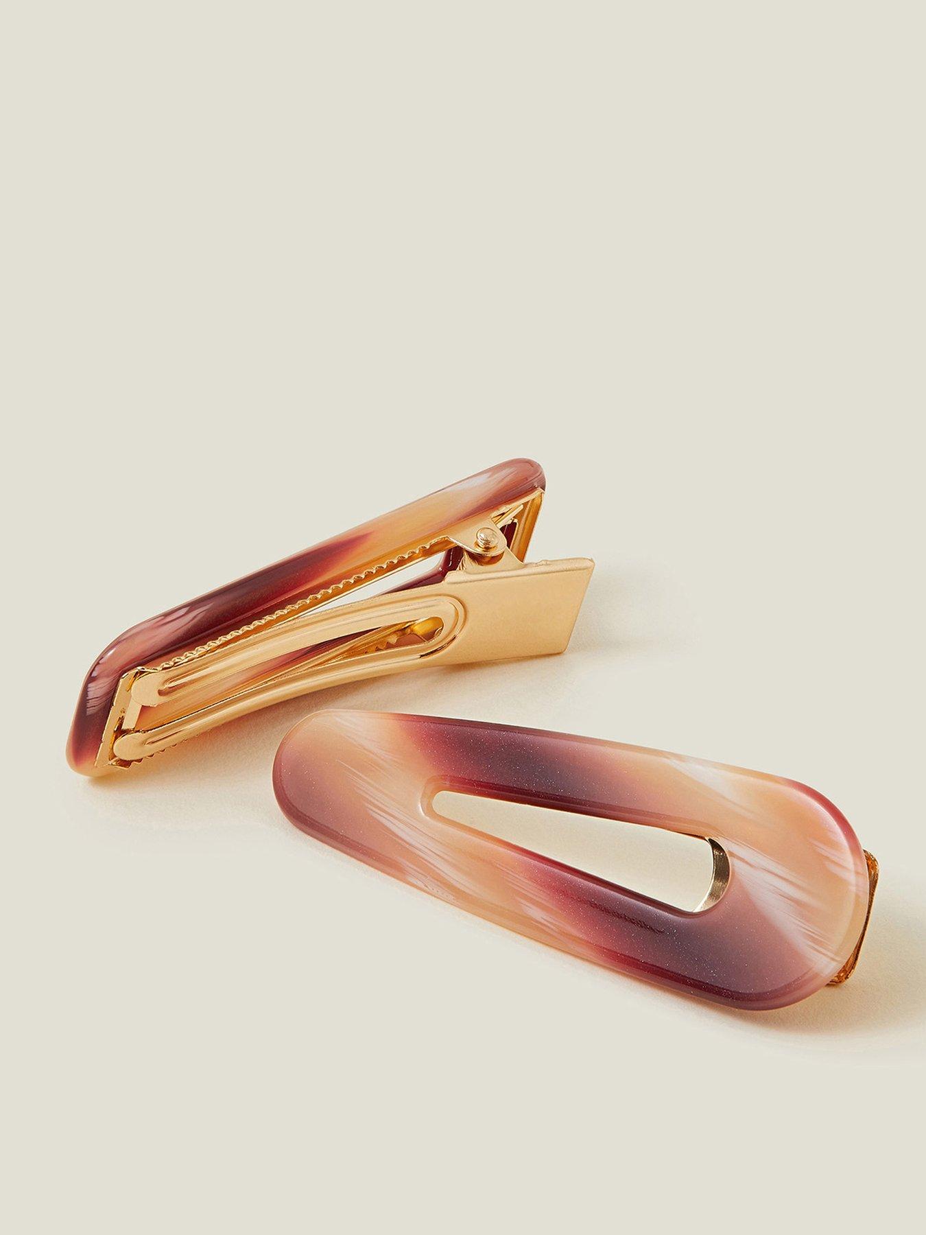 Image 3 of 3 of Accessorize 2 X Marble Resin Snap Cli
