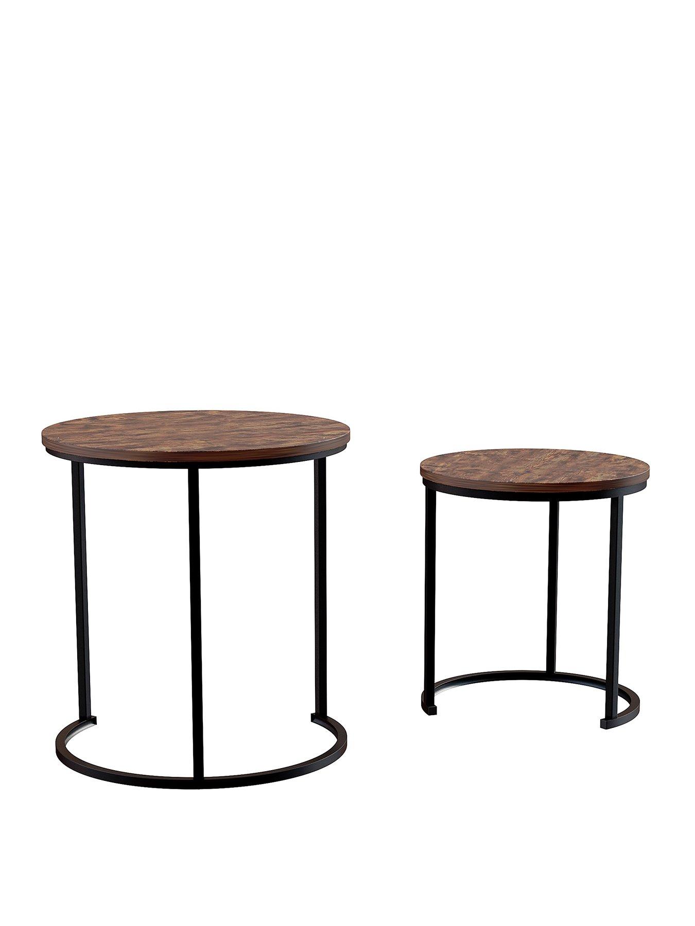 Image 2 of 6 of Vida Designs Brooklyn Nest Of 2 Round Tables