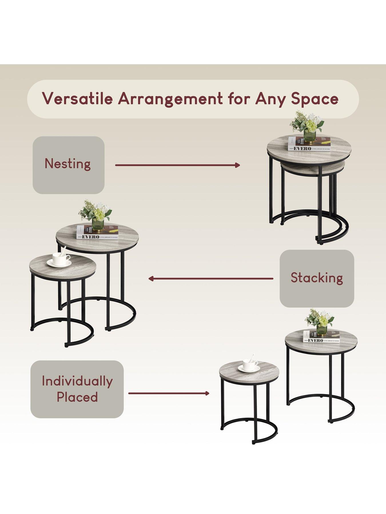 Image 4 of 7 of Vida Designs Brooklyn Nest Of 2 Round Tables