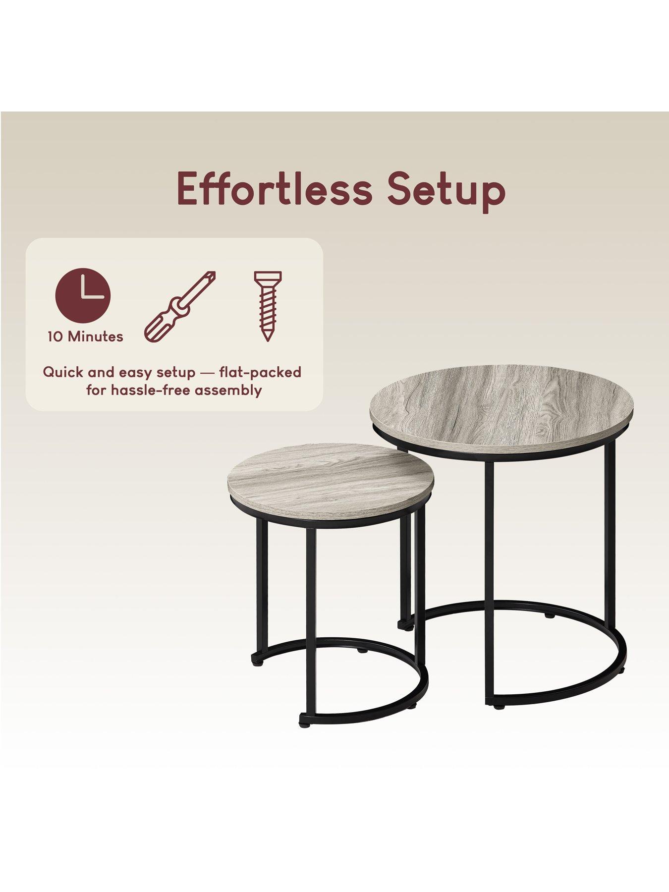 Image 5 of 7 of Vida Designs Brooklyn Nest Of 2 Round Tables