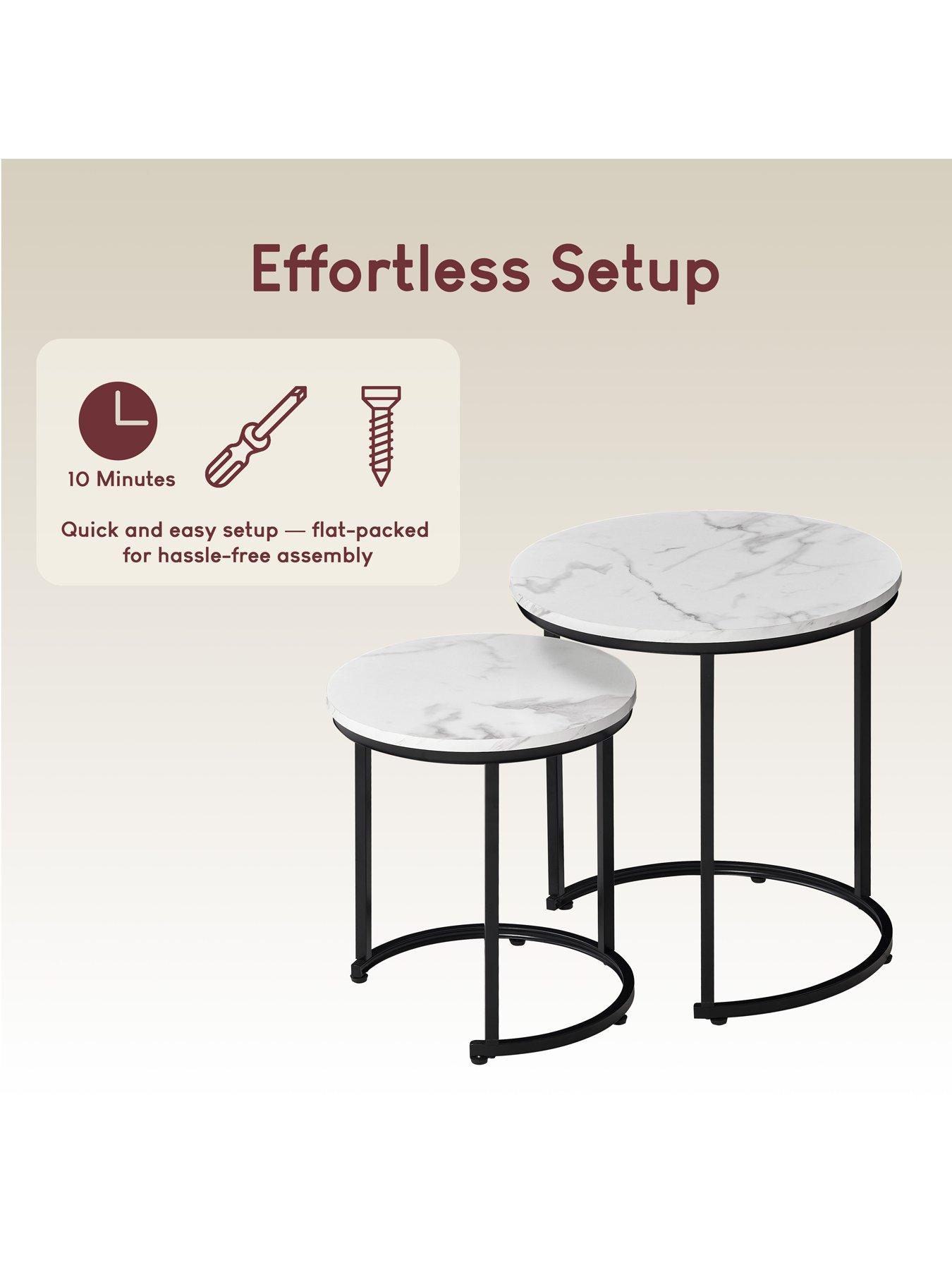 Image 5 of 7 of Vida Designs Brooklyn Nest Of 2 Round Tables