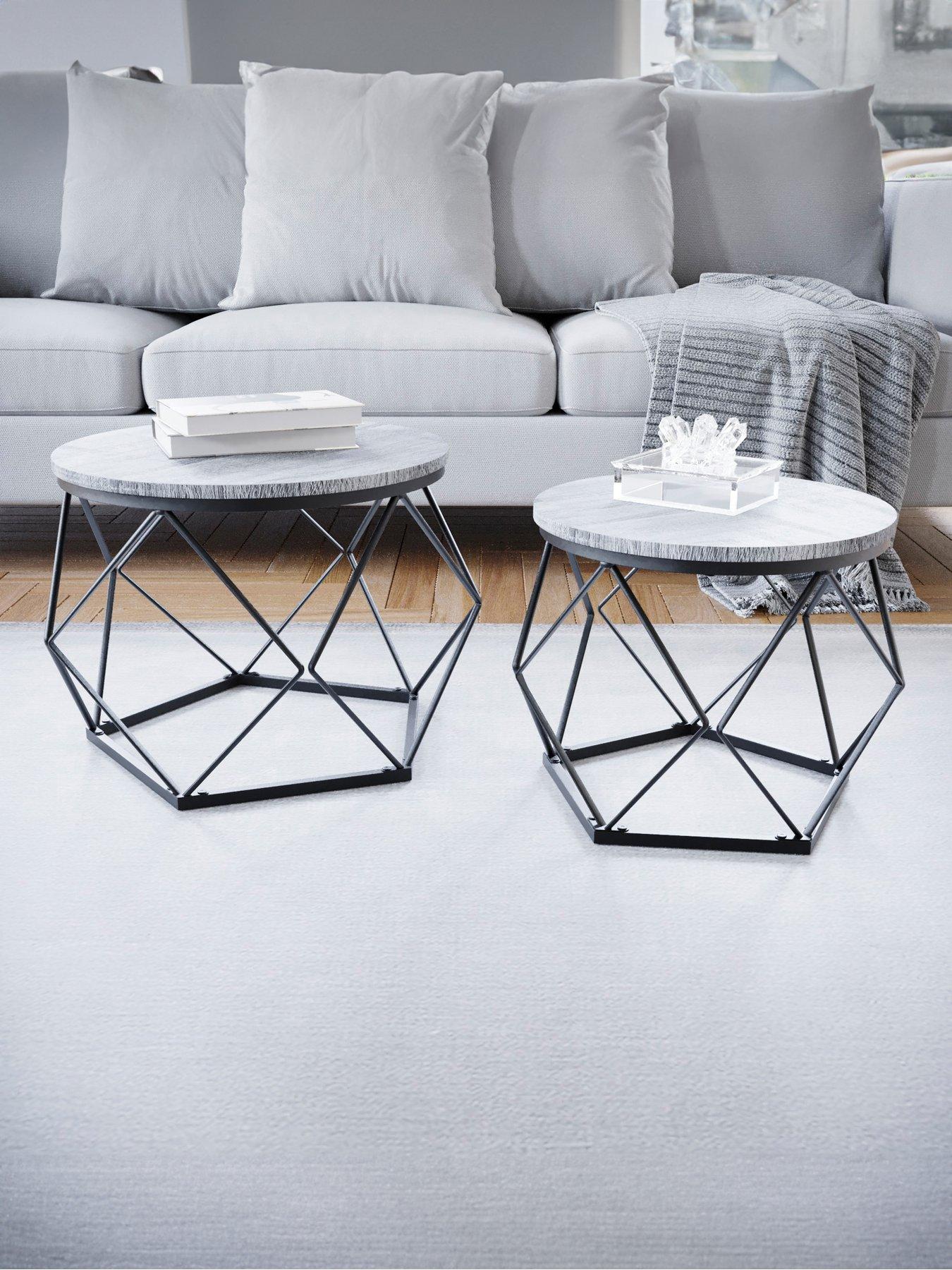 Vida Designs Brooklyn Nest Of 2 Geometric Tables