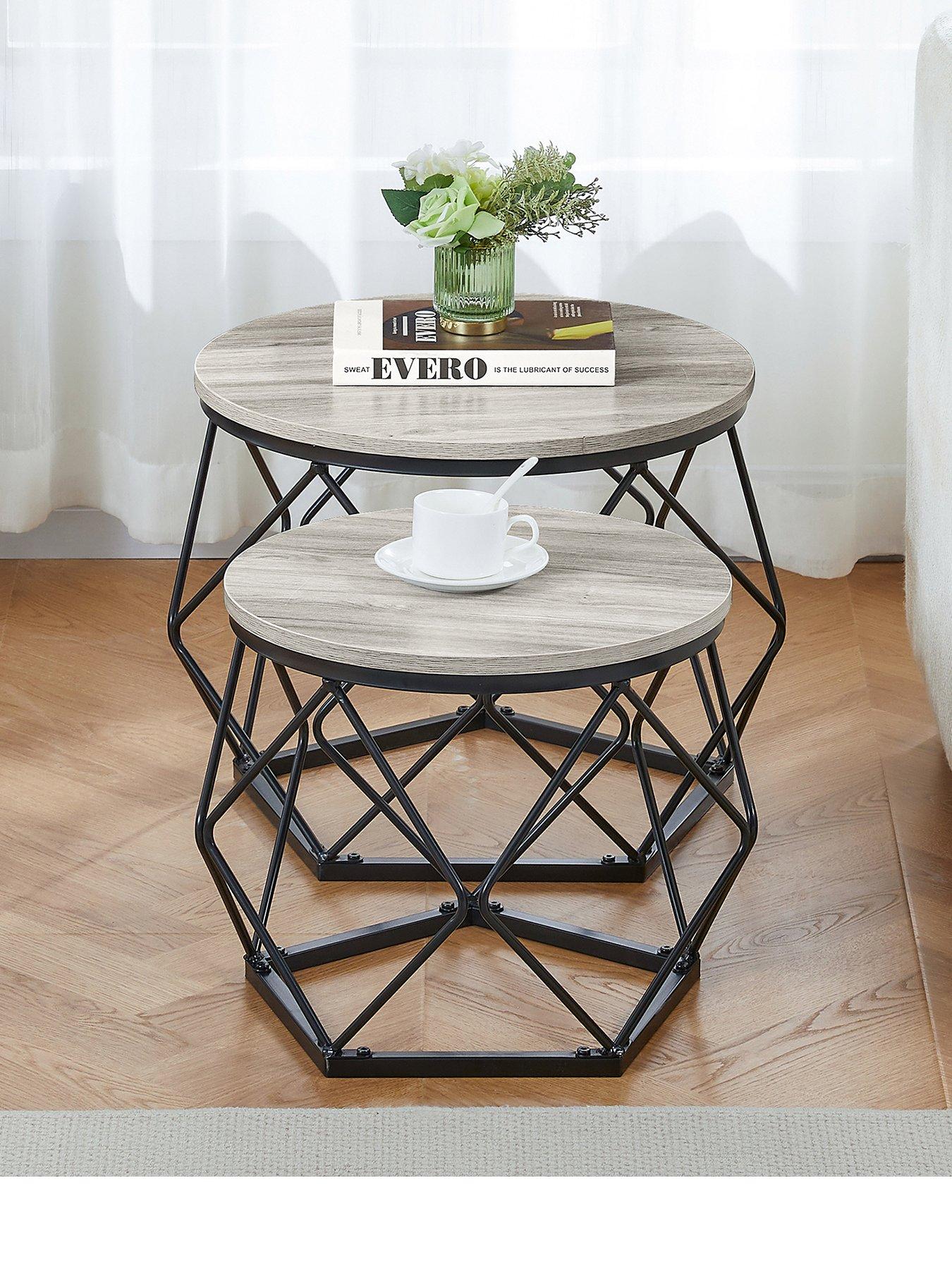 Image 2 of 6 of Vida Designs Brooklyn Nest Of 2 Geometric Tables