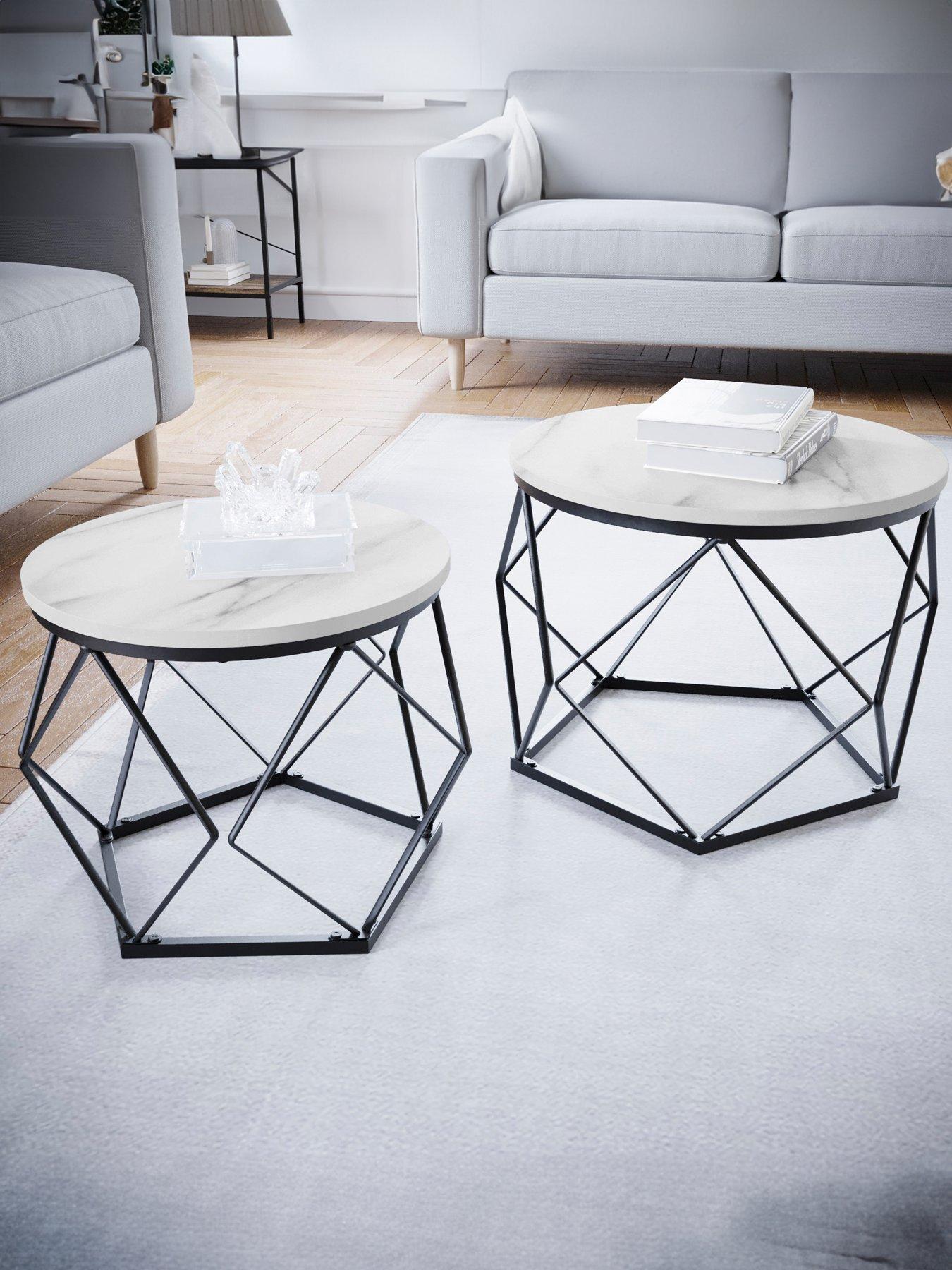 Vida Designs Brooklyn Nest Of 2 Geometric Tables