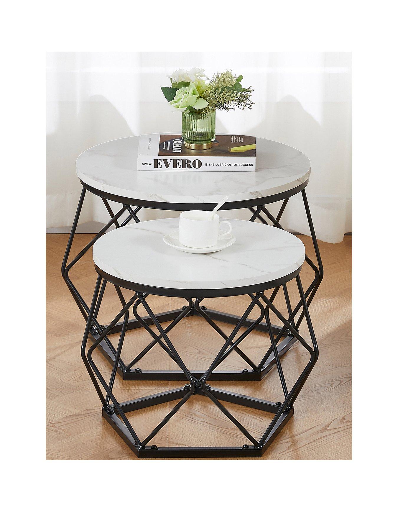 Image 2 of 6 of Vida Designs Brooklyn Nest Of 2 Geometric Tables