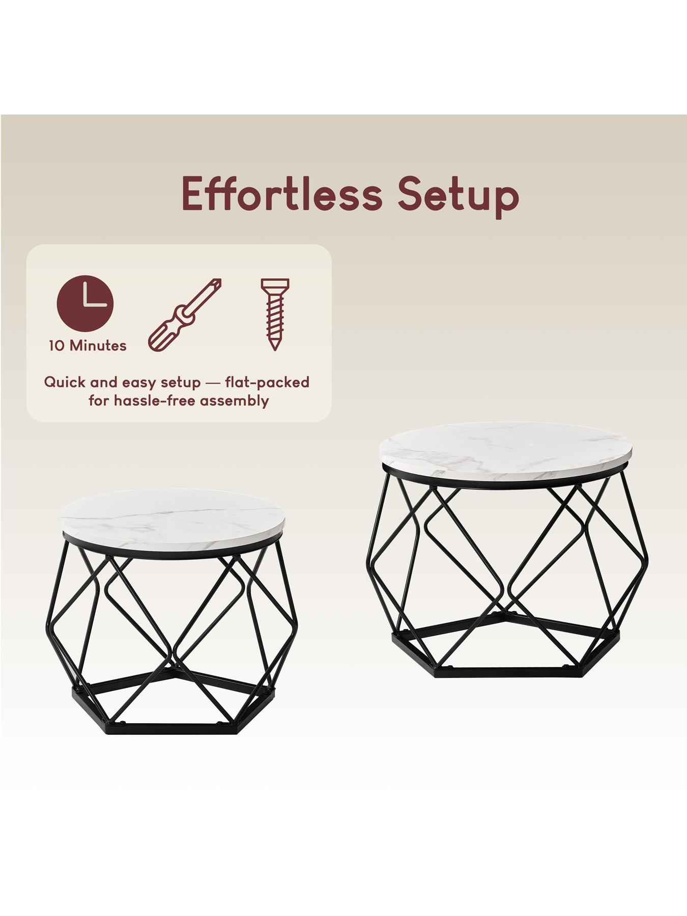Image 5 of 6 of Vida Designs Brooklyn Nest Of 2 Geometric Tables