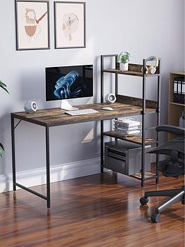 Product photograph of Vida Designs Brooklyn Desk With 3 Shelves from very.co.uk