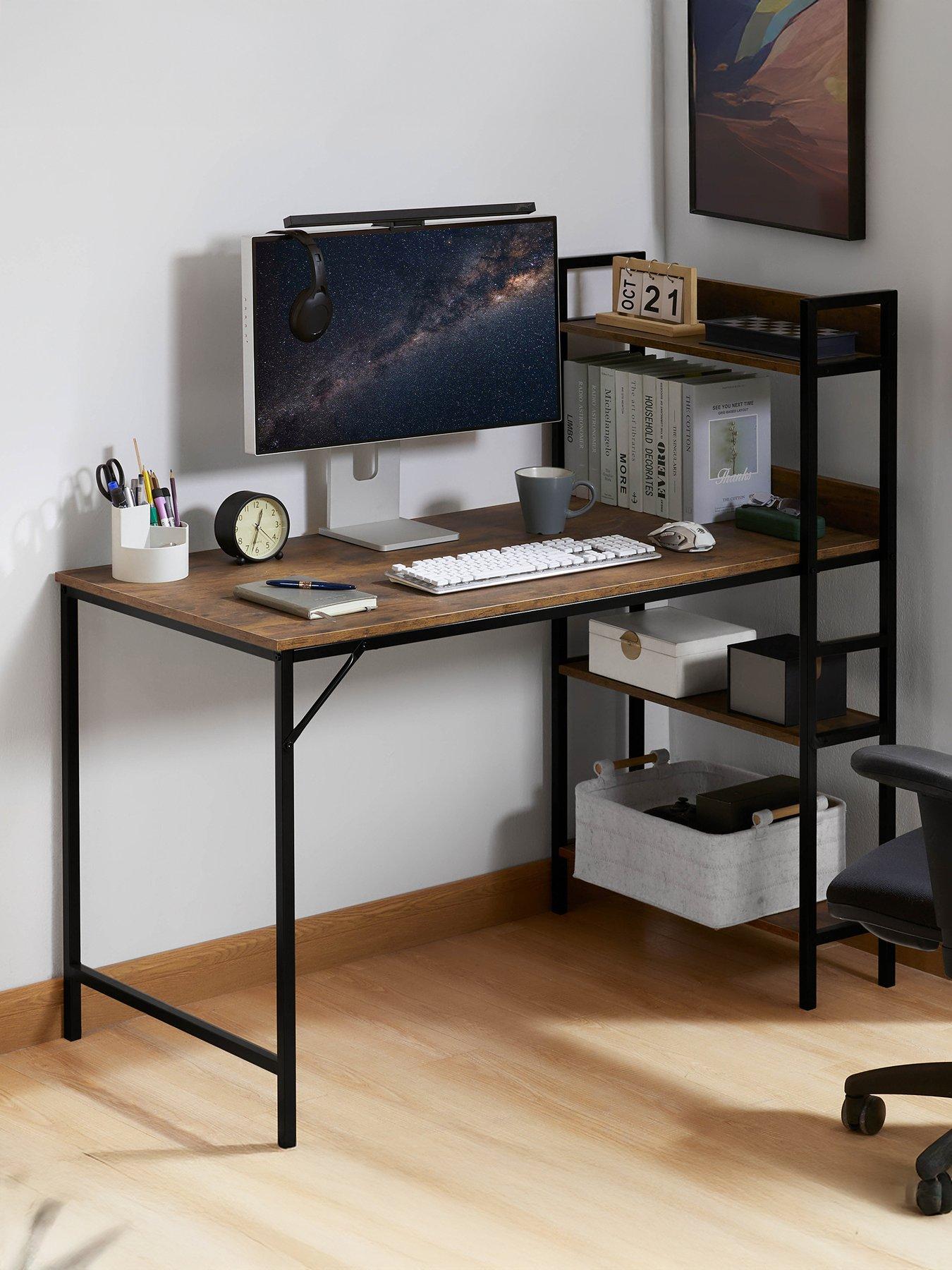 Image 1 of 7 of Vida Designs Brooklyn Desk With 3 Shelves