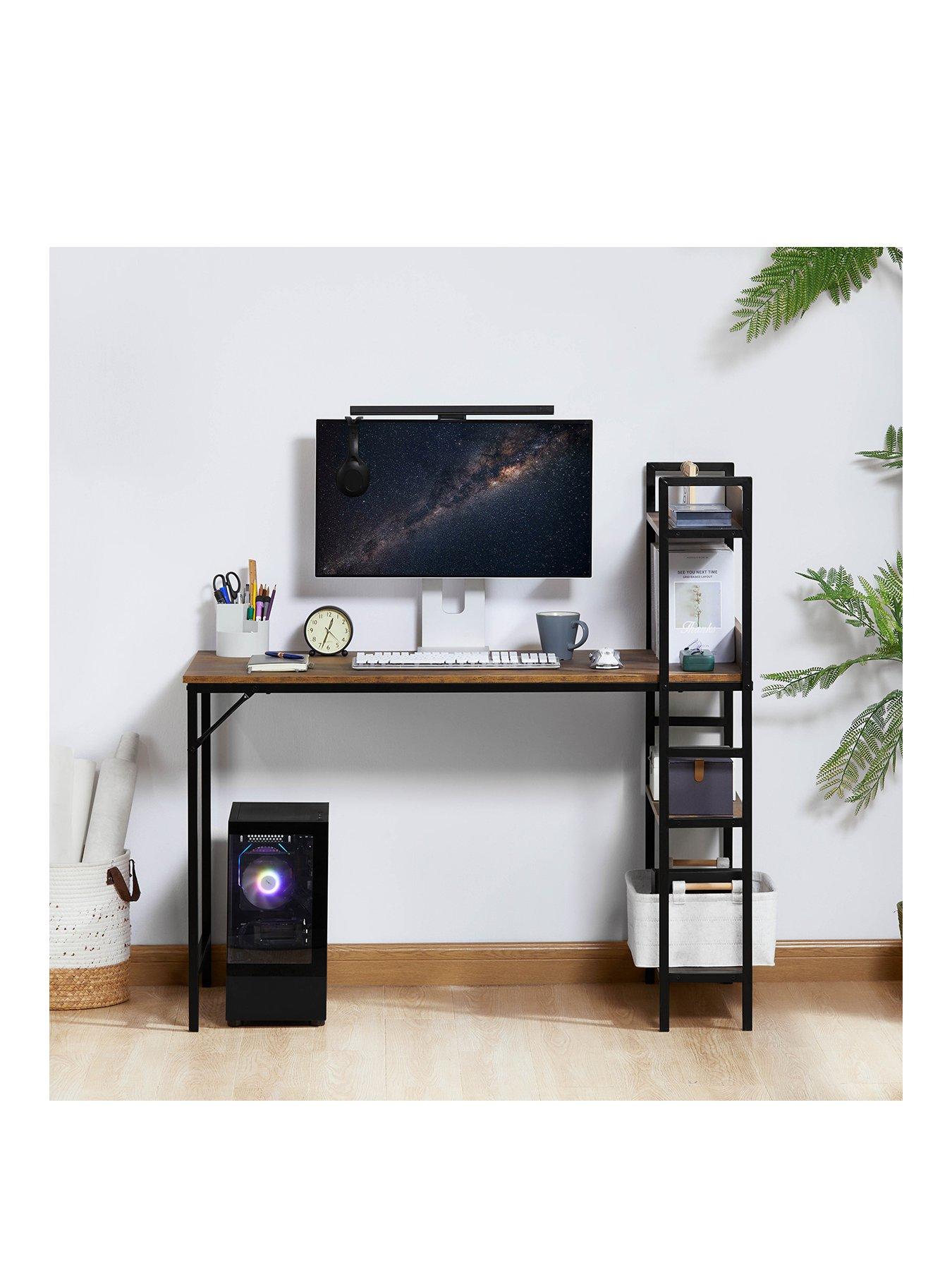 Image 2 of 7 of Vida Designs Brooklyn Desk With 3 Shelves