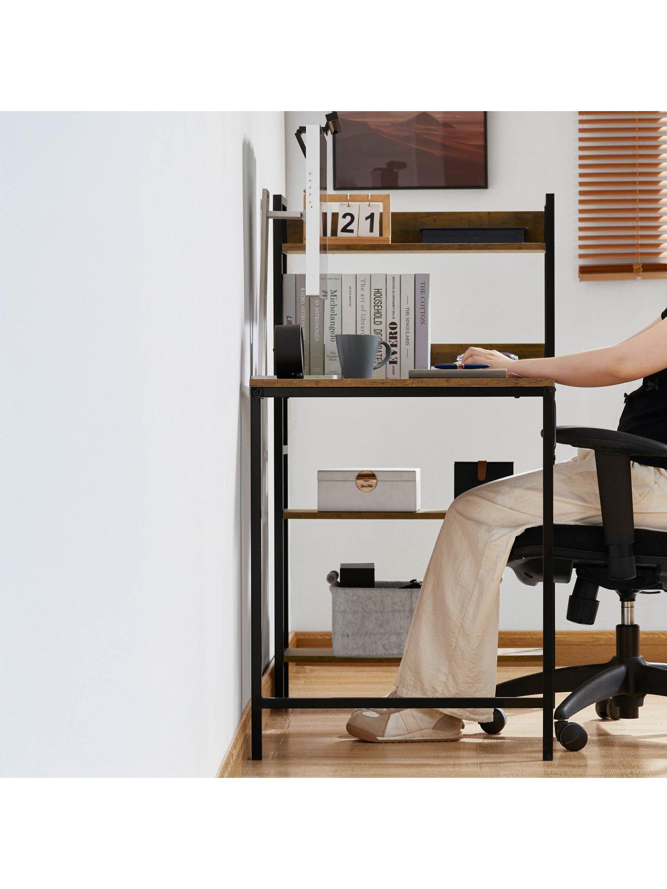Image 6 of 7 of Vida Designs Brooklyn Desk With 3 Shelves