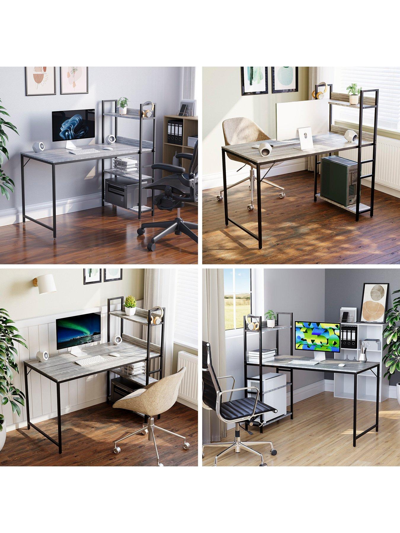 Image 7 of 7 of Vida Designs Brooklyn Desk With 3 Shelves