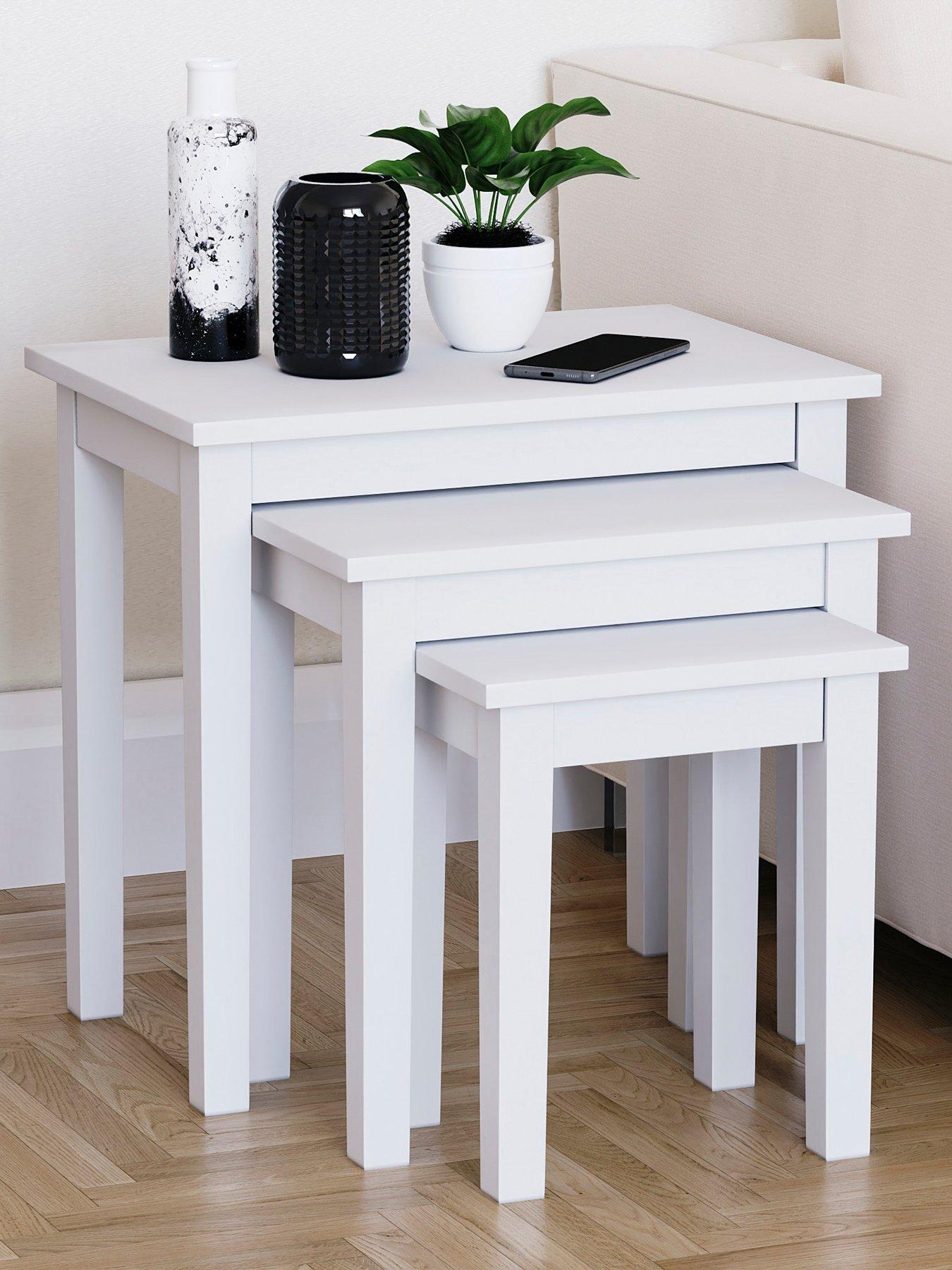 Vida Designs Yorkshire Nest Of 3 Tables - White