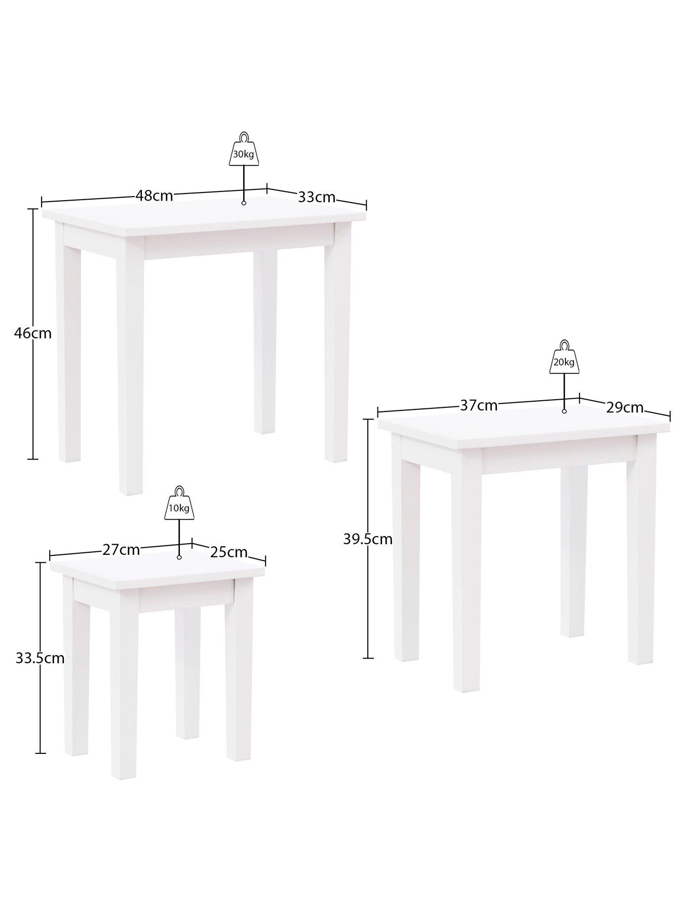 Image 6 of 6 of Vida Designs Yorkshire Nest Of 3 Tables - White