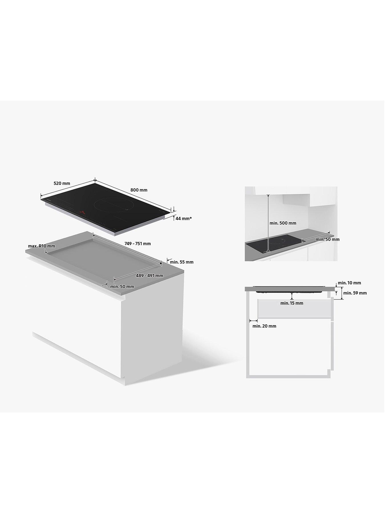 Image 7 of 8 of Samsung Series 5 NZ84C5047GK/U1 Slim Fit Induction Hob with Flex Zone - Black