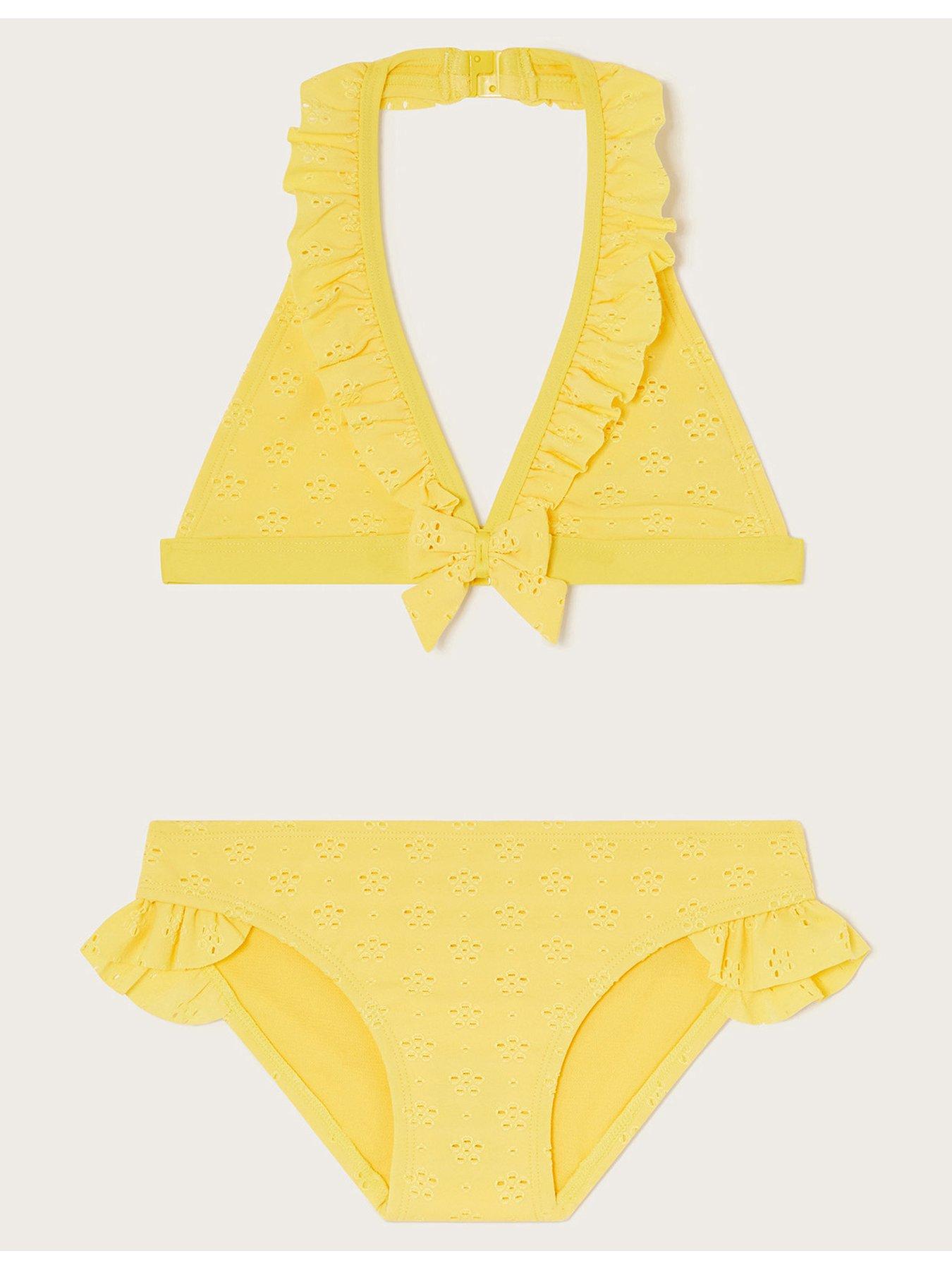 monsoon-girls-broderie-triangle-bikini-yellow