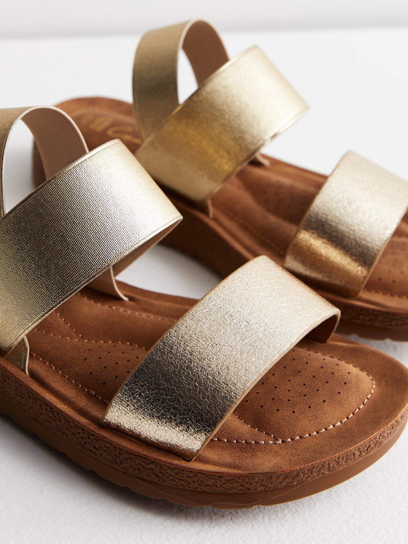 Metallic chunky sandals shop