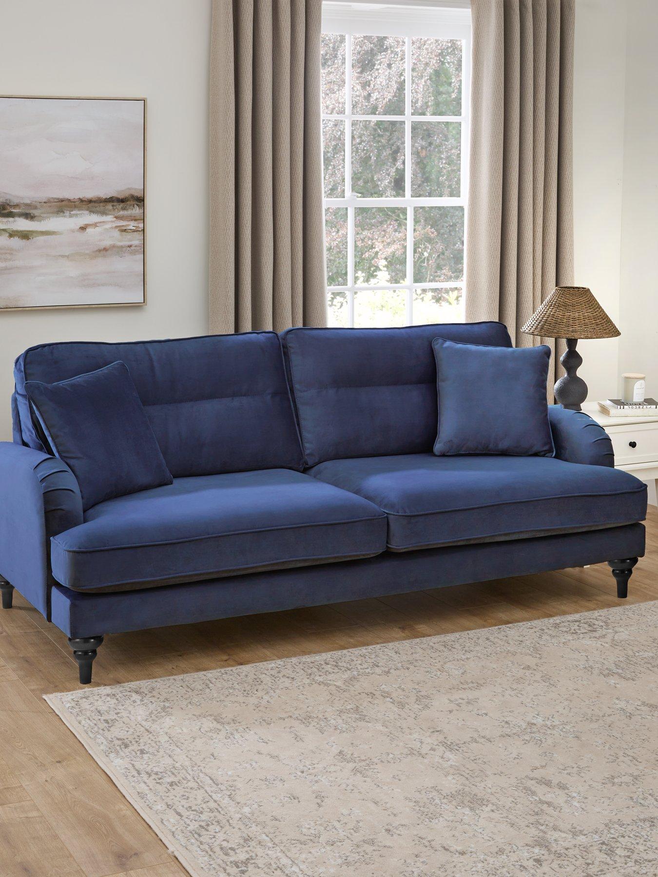 undefined Victoria 4 Seater Sofa - Navy - FSC® Certified