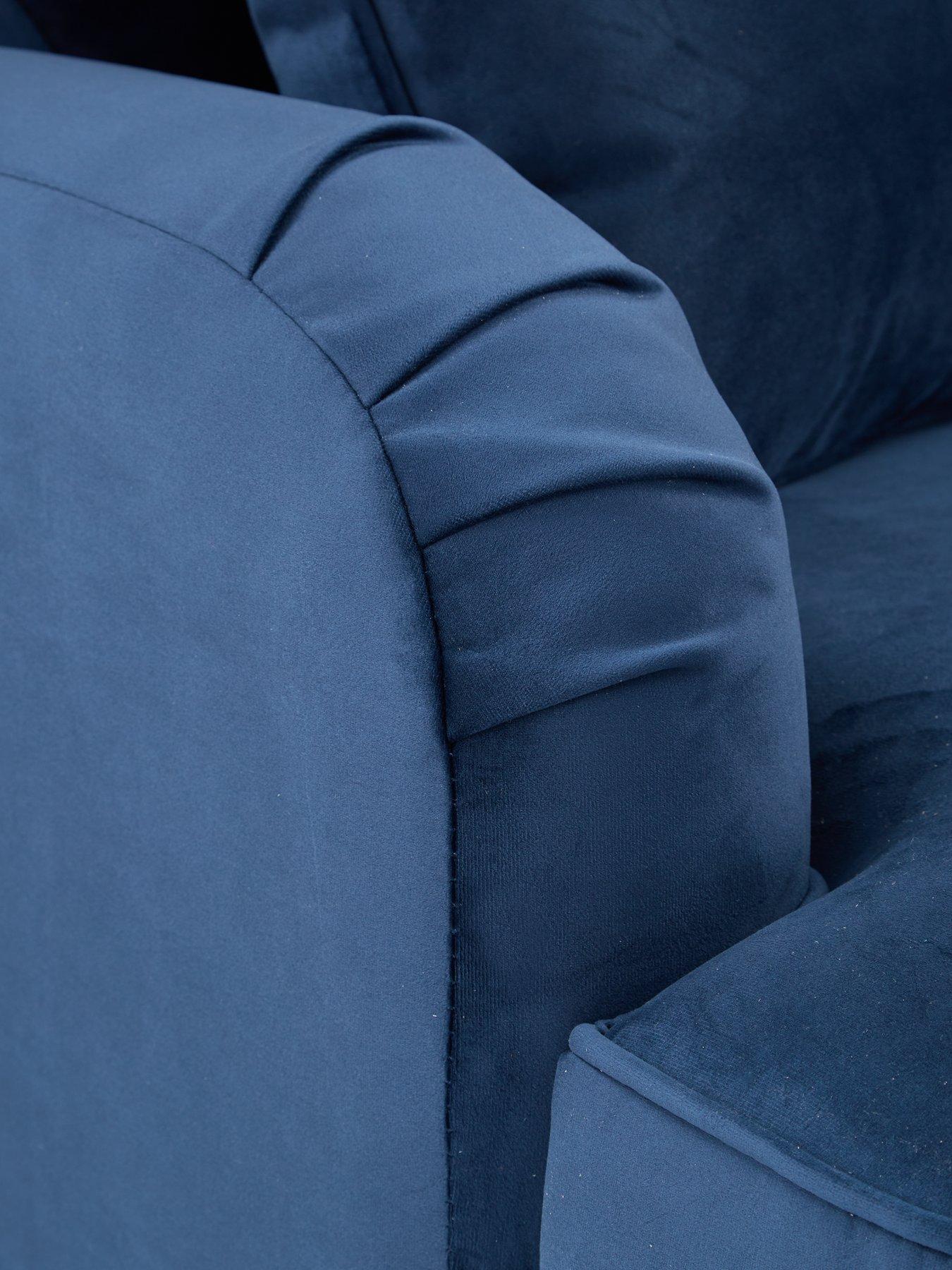 Image 5 of 7 of The Very Collection Victoria Fabric Armchair - Navy - FSC&reg; Certified