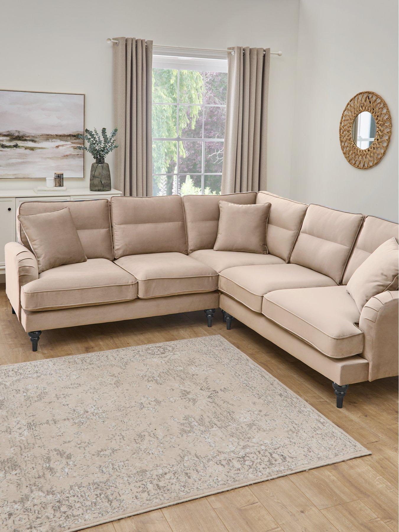 Very Home Victoria Fabric Corner Group Sofa - Mink - FSC® Certified