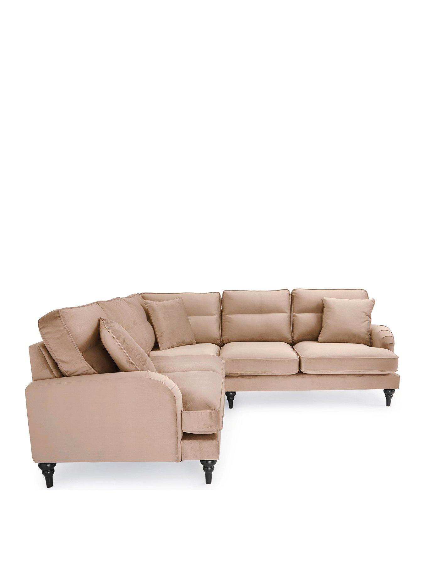Image 3 of 7 of Very Home Victoria Fabric&nbsp;Corner Group Sofa&nbsp;- Mink -&nbsp;FSC&reg; Certified