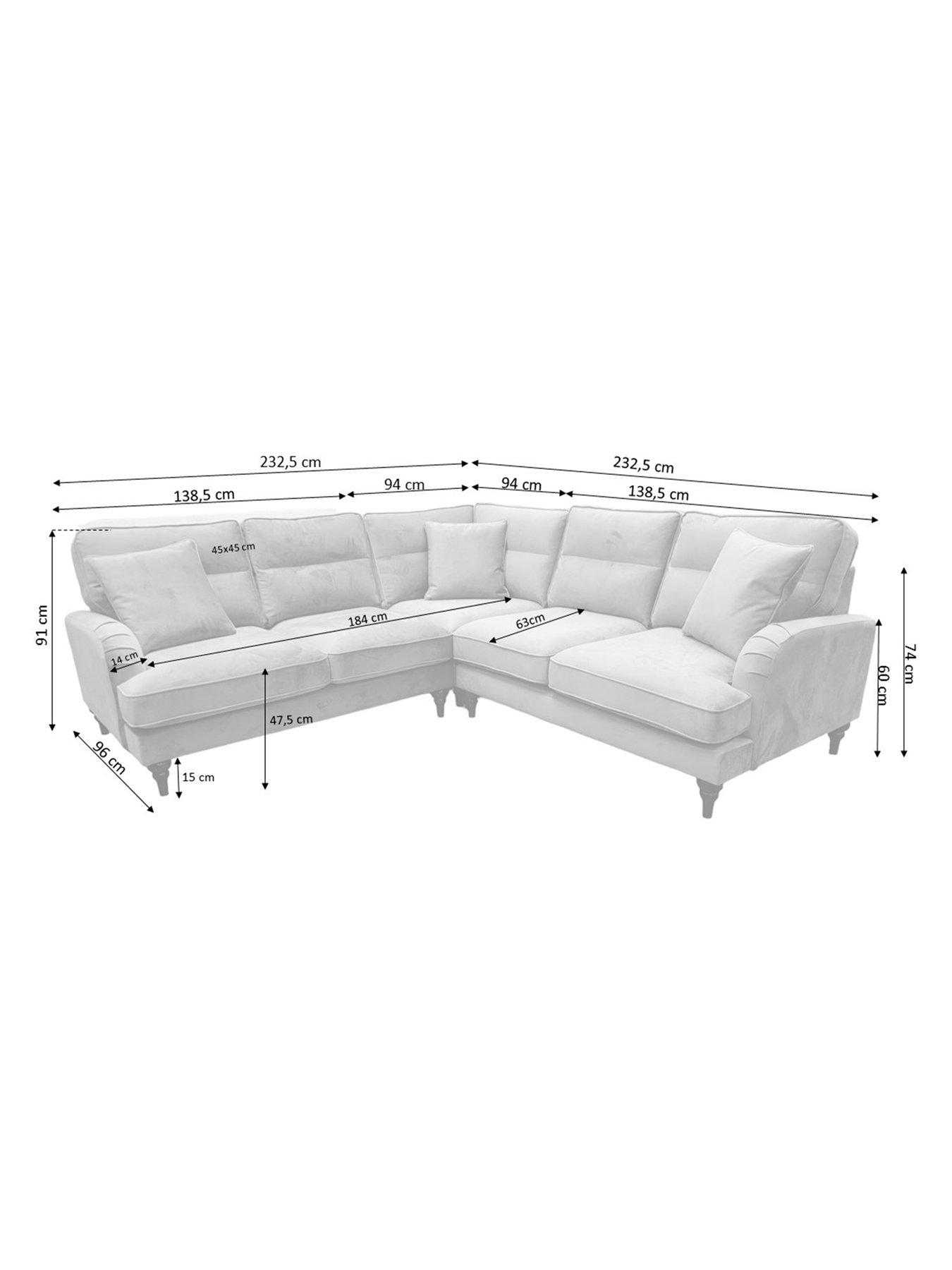 Image 6 of 7 of Very Home Victoria Fabric&nbsp;Corner Group Sofa&nbsp;- Mink -&nbsp;FSC&reg; Certified