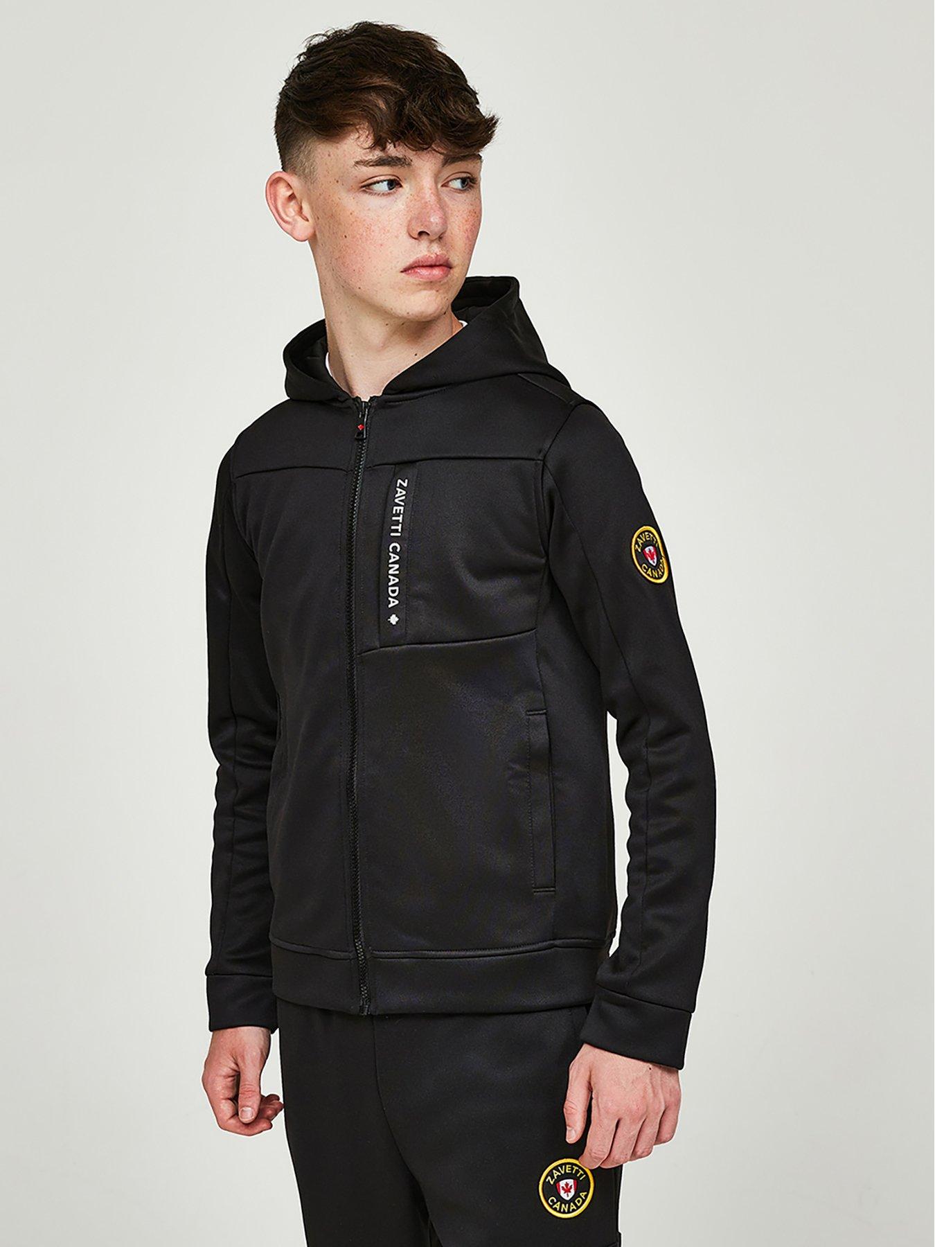 Zavetti Canada Zavetti Junior Boys Firronino Zip Thru Hoodie Black Very