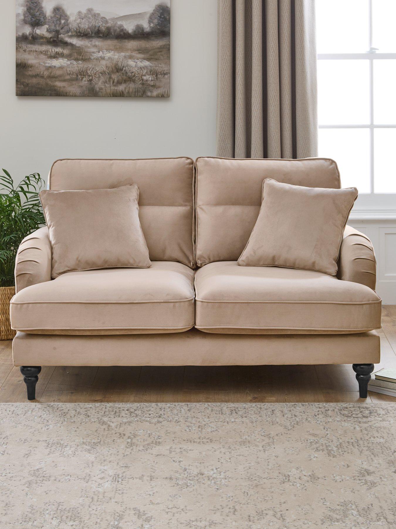 undefined Victoria 2 Seater Fabric Sofa - Mink - FSC® Certified