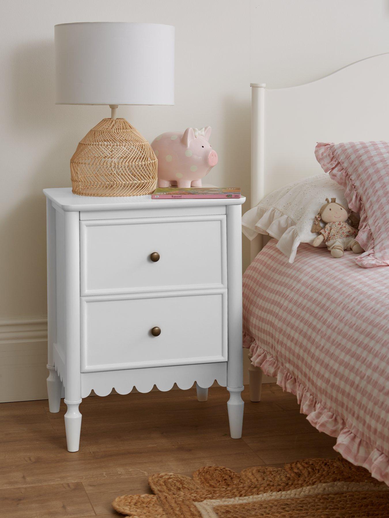 undefined Scallop Bedside Chest - White - FSC Certified