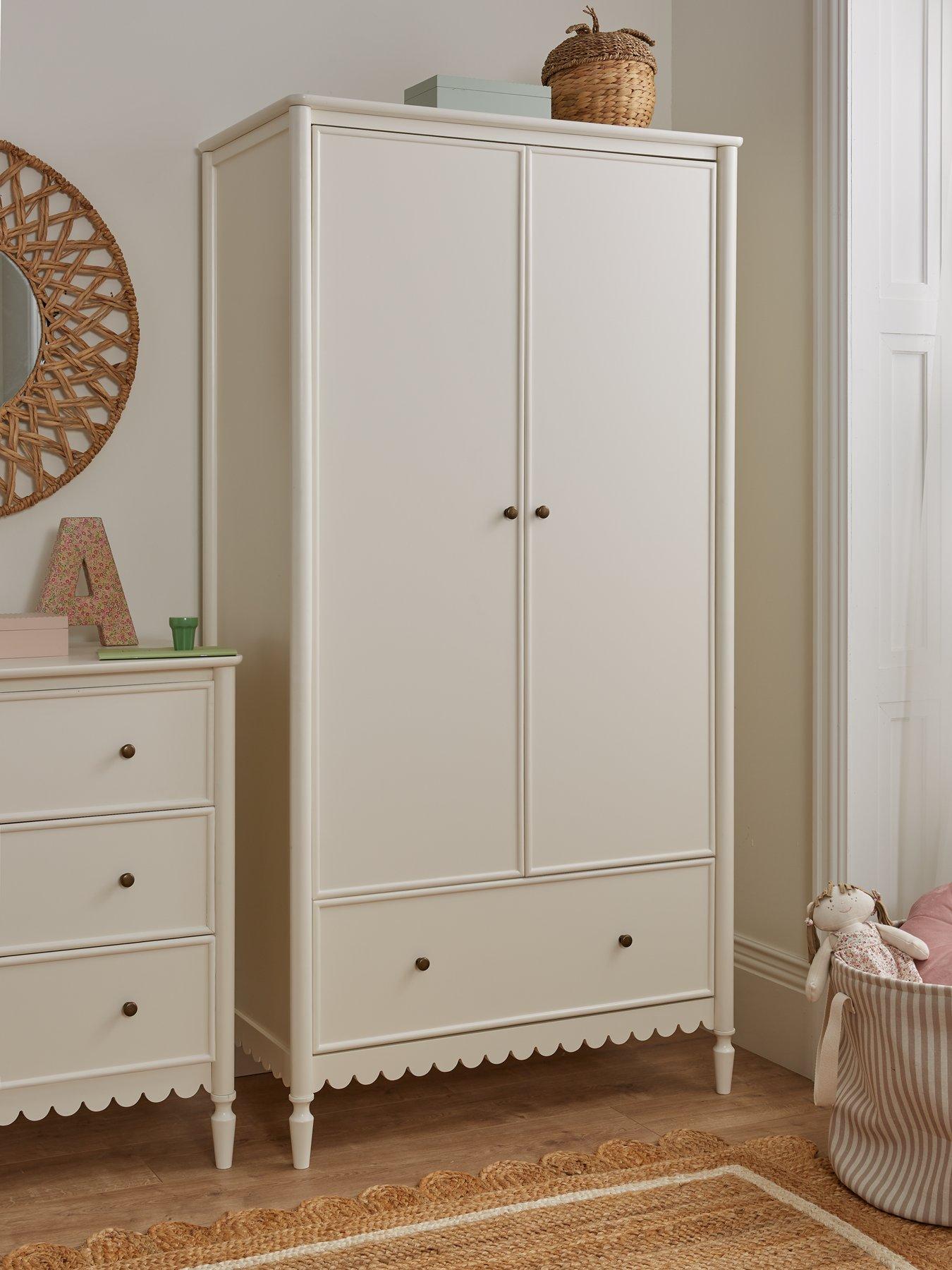 undefined Scallop 2 Door, 2 Drawer Wardrobe - Cream - FSC Certified