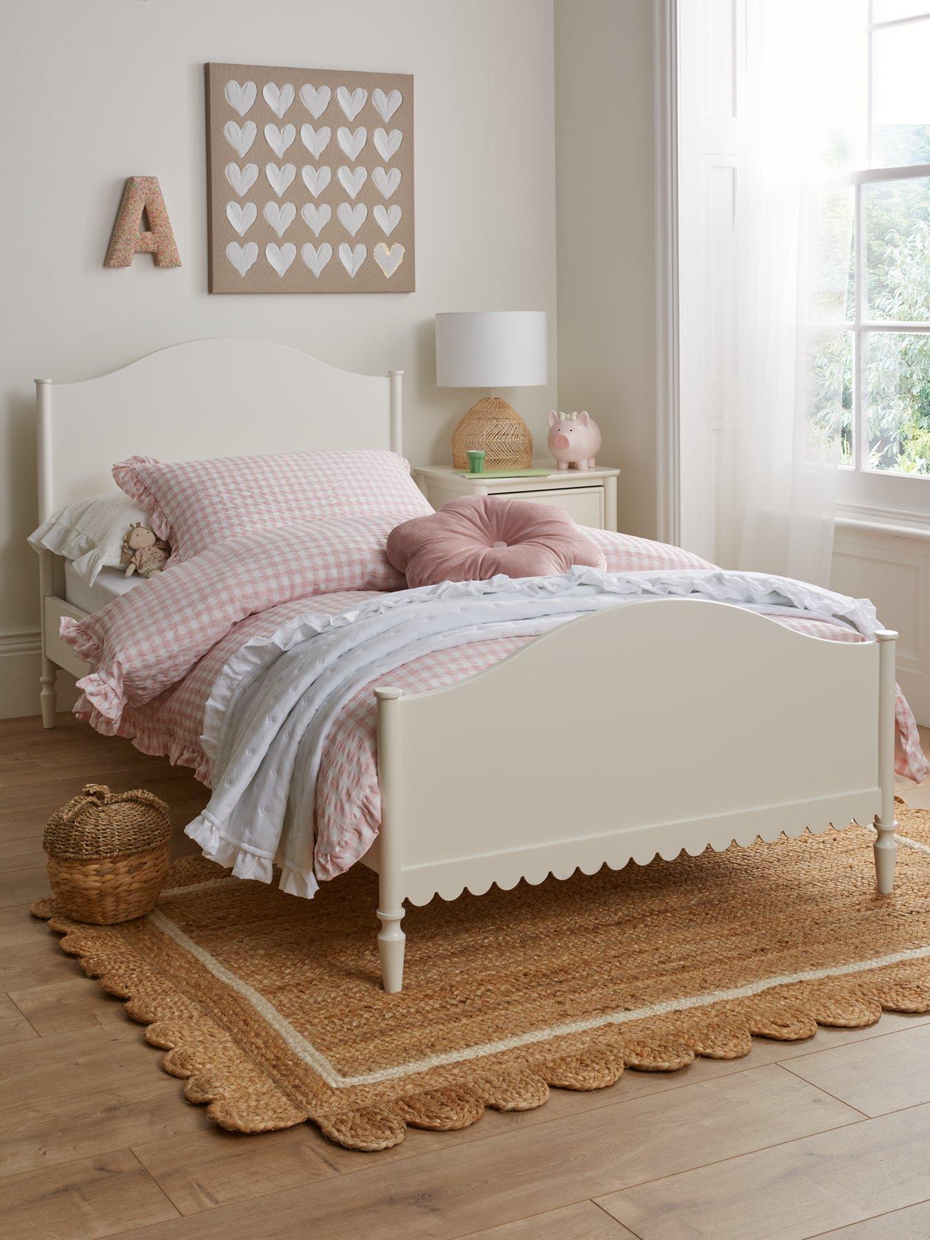 Product photograph of Very Home Scallop Single Bed With Mattress Options Buy Amp Save - Fsc Certified - Bed Frame With Premium Mattress from very.co.uk