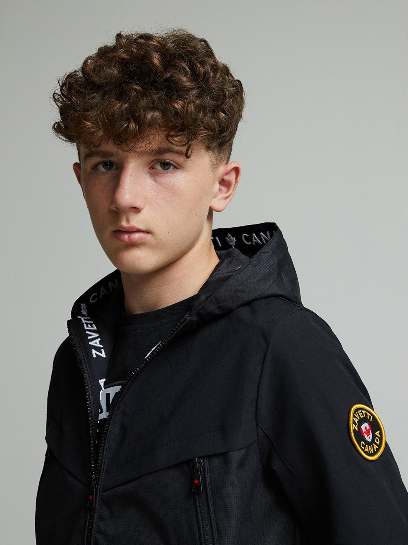 Image 6 of 6 of Zavetti Canada Junior Boys Vamaretta Windbreaker Jacket - Black