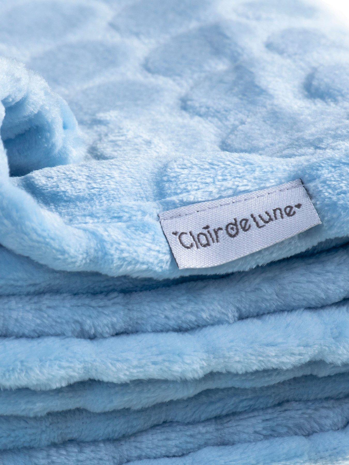 Image 4 of 5 of Clair De Lune Marshmallow Blanket and Hooded Towel 2 Pack Bundle- Blue