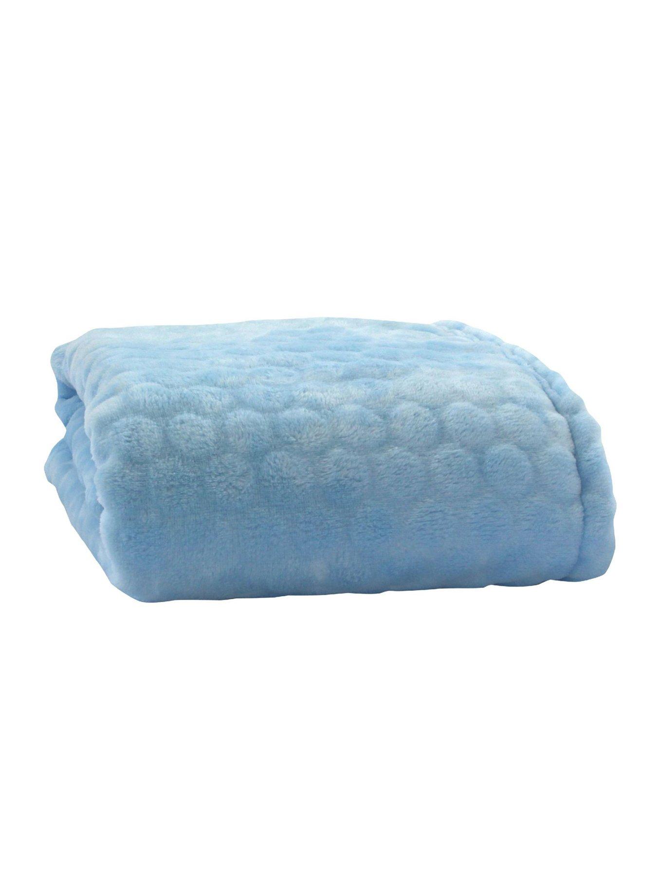 Image 5 of 5 of Clair De Lune Marshmallow Blanket and Hooded Towel 2 Pack Bundle- Blue