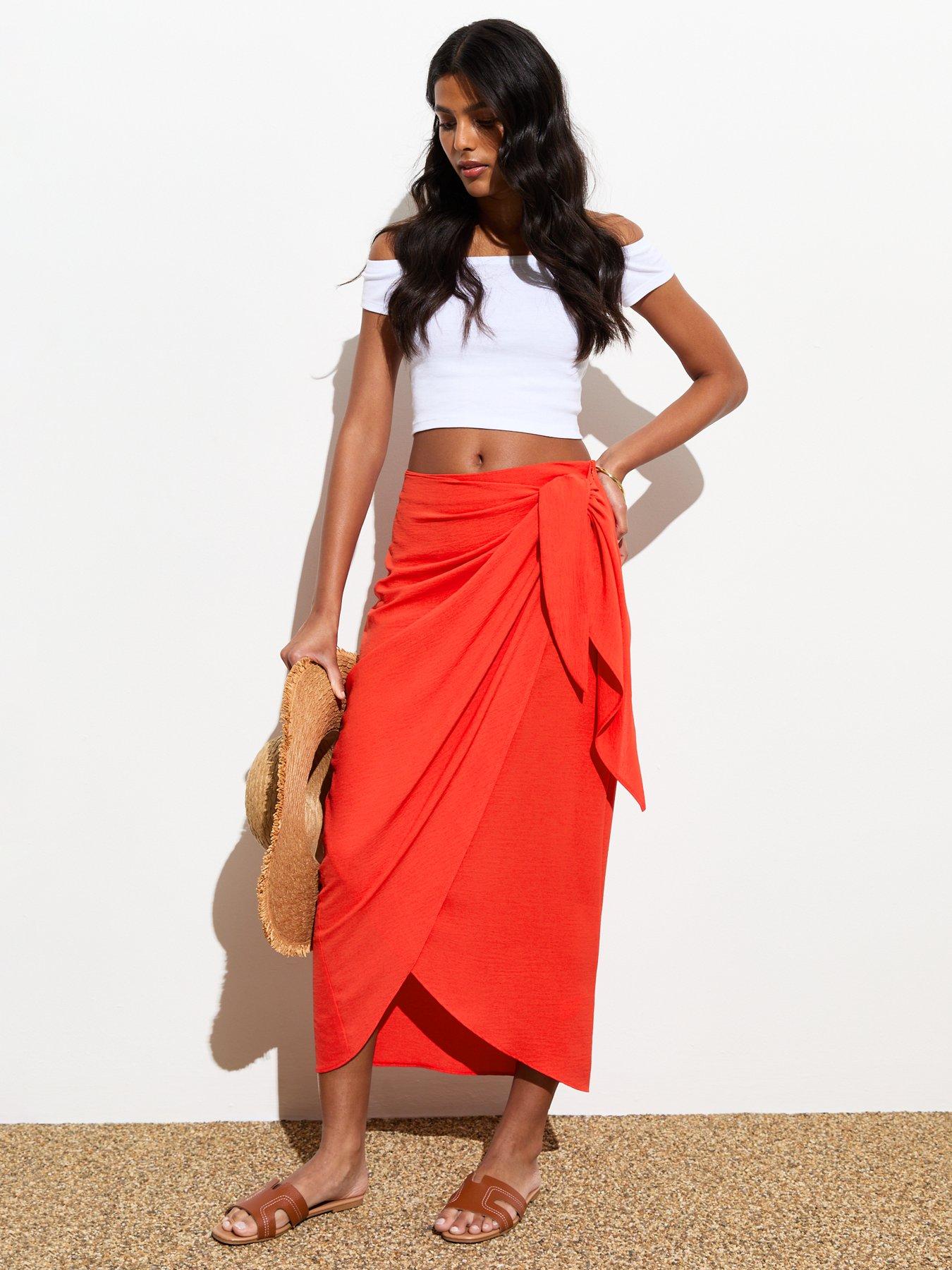 New look red maxi skirt sale