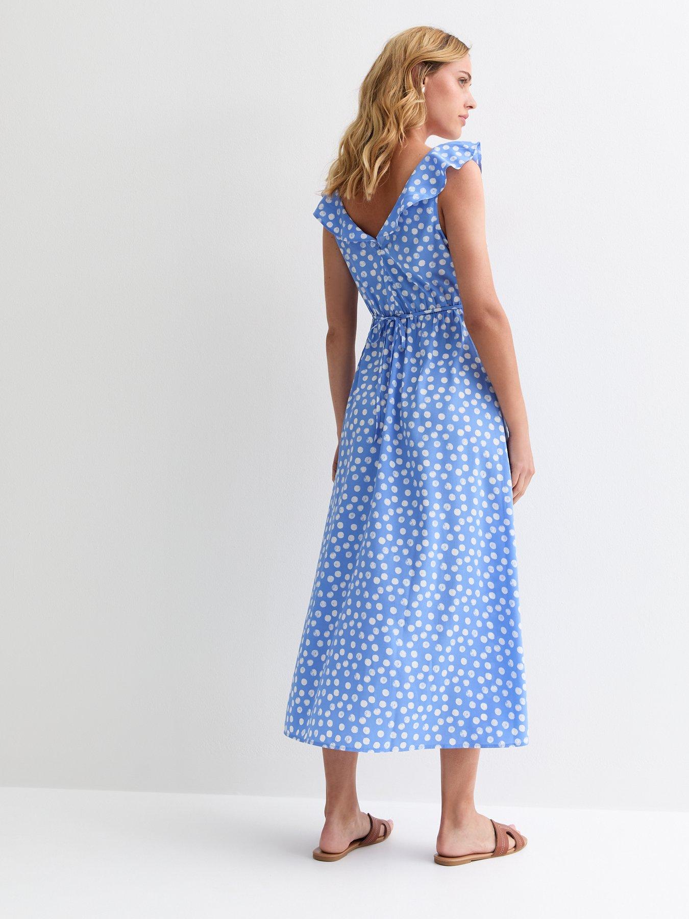 Polka dot frill dress best sale