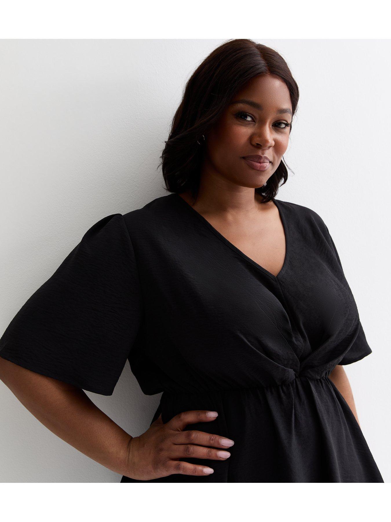 New look black peplum top deals