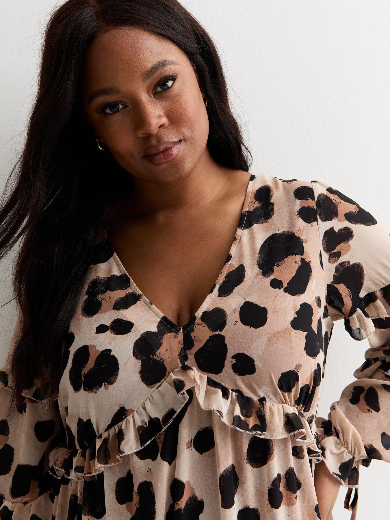 Plus size cheetah print dress hotsell