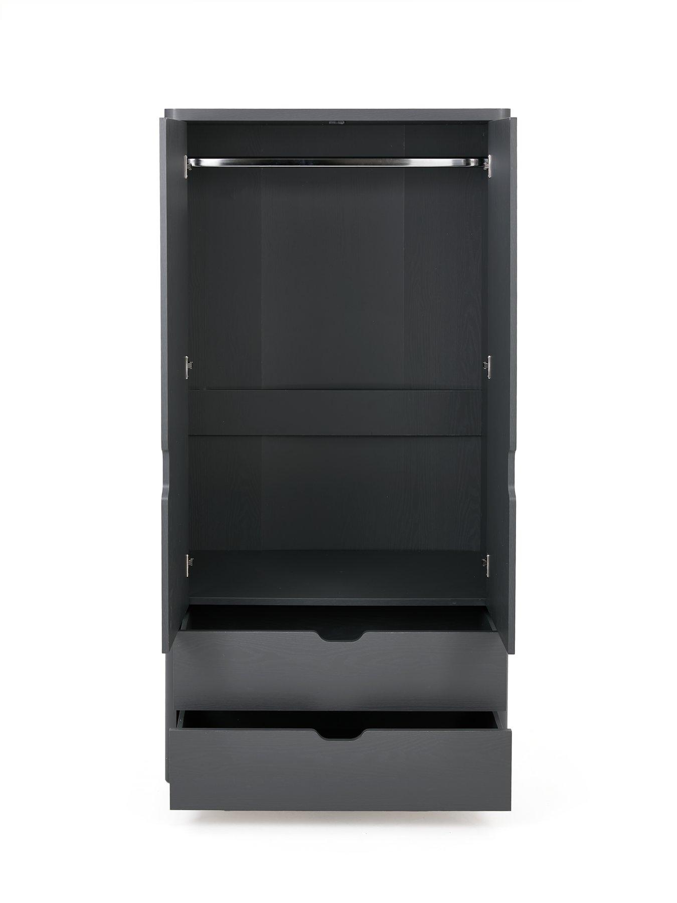 Image 4 of 6 of Very Home Aspen 2 Door,&nbsp;2 Drawer Wardrobe - Dark Grey