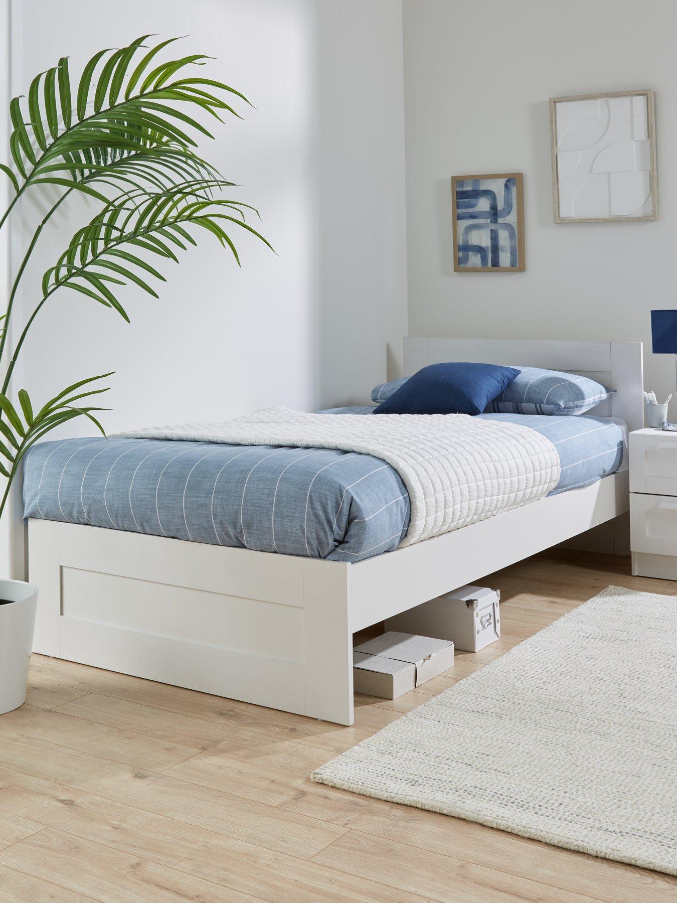 Product photograph of Everyday Taryn Kids Single Bed With Mattress Options Buy Amp Save - White - Bed Frame Only from very.co.uk