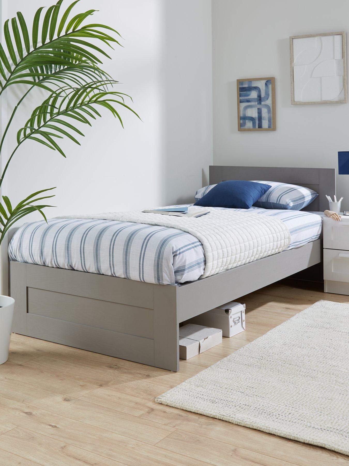 Everyday Taryn Kids Single Bed With Mattress Options Buy Amp Save! - Grey - Bed Frame Only