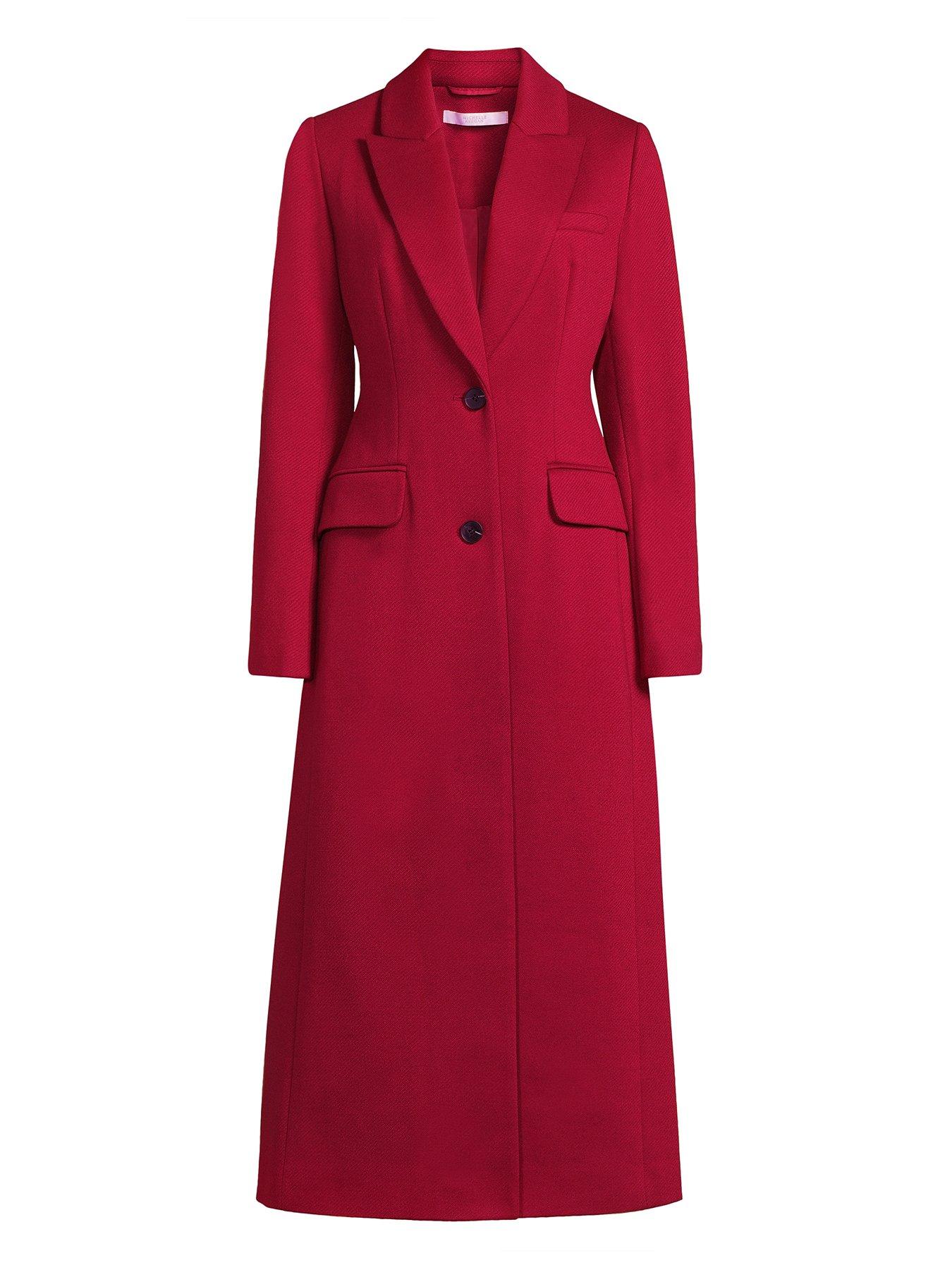 Bcbg red wool coat deals