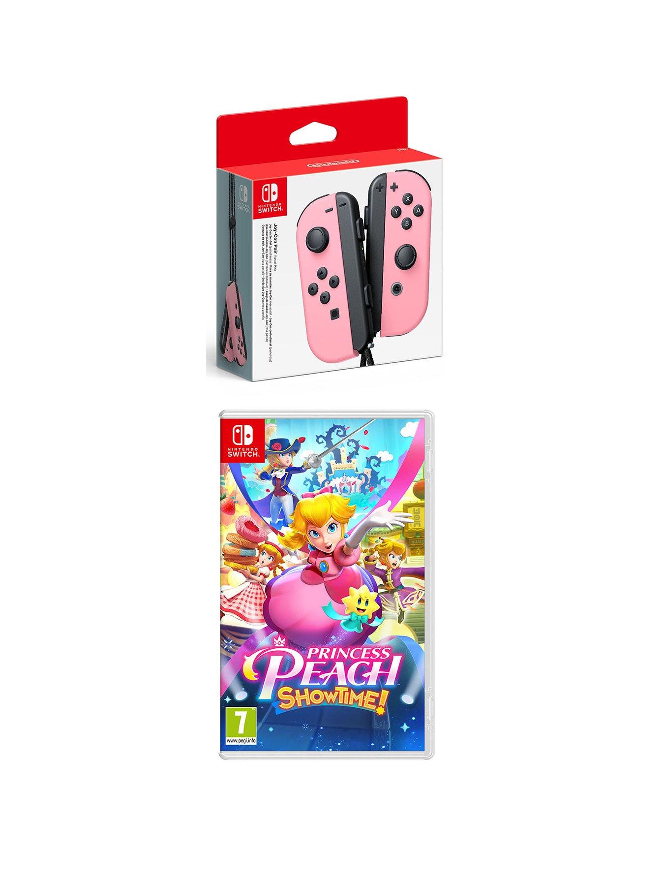 Princess Peach Showtime & Pastel Pink Joy-Con Controllers