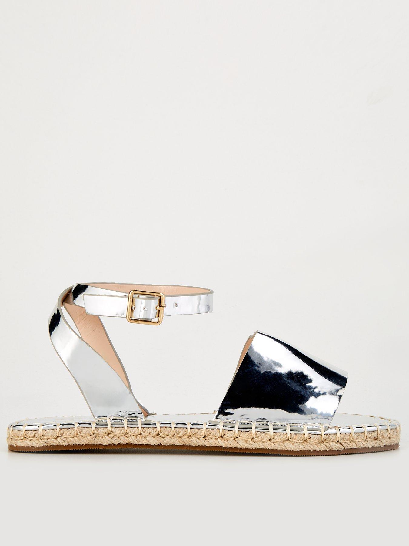 Raid Rebecca Espadrille Flat Sandal Silver Very