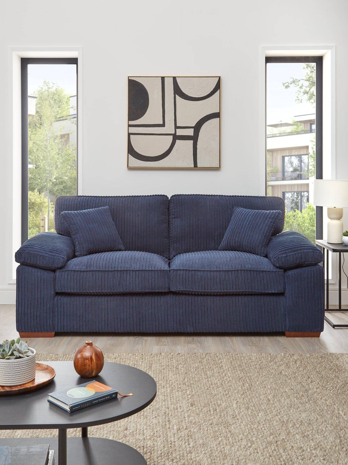 Product photograph of Very Home Parker Fabric 3 Seater Sofa from very.co.uk