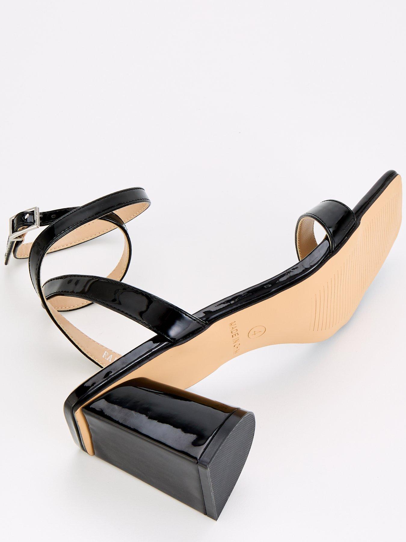 Raid Rainey Square Toe Heeled Sandal Black Very