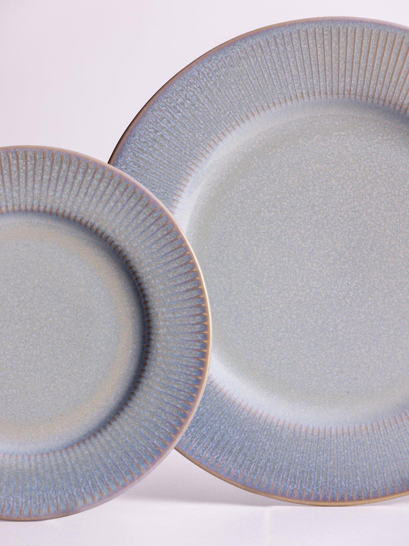 Mason Cash Reactive Linear Set of 4 Side Plates – Grey