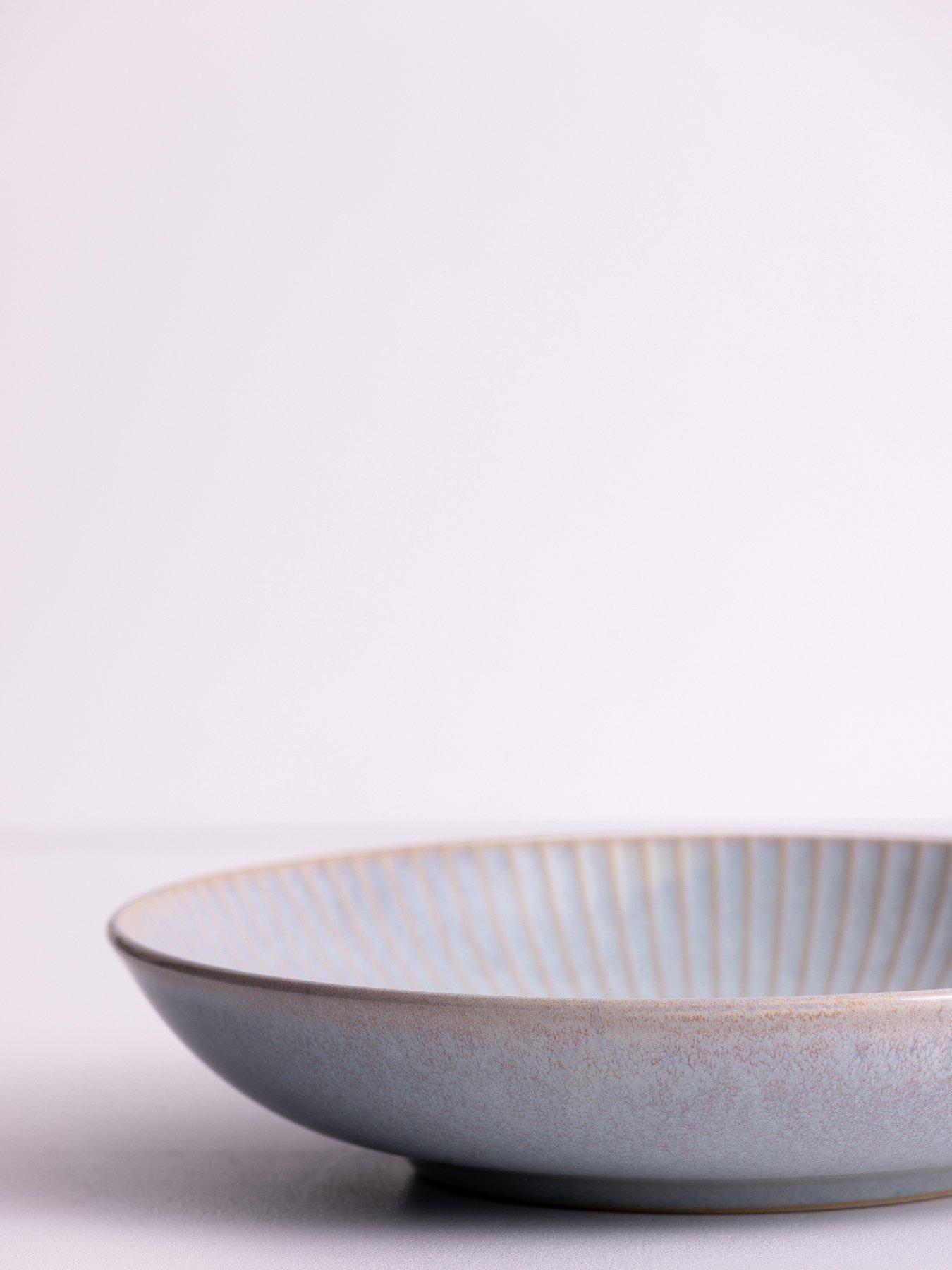 Product photograph of Mason Cash Reactive Linear Set Of 4 Pasta Bowls Ndash Grey from very.co.uk