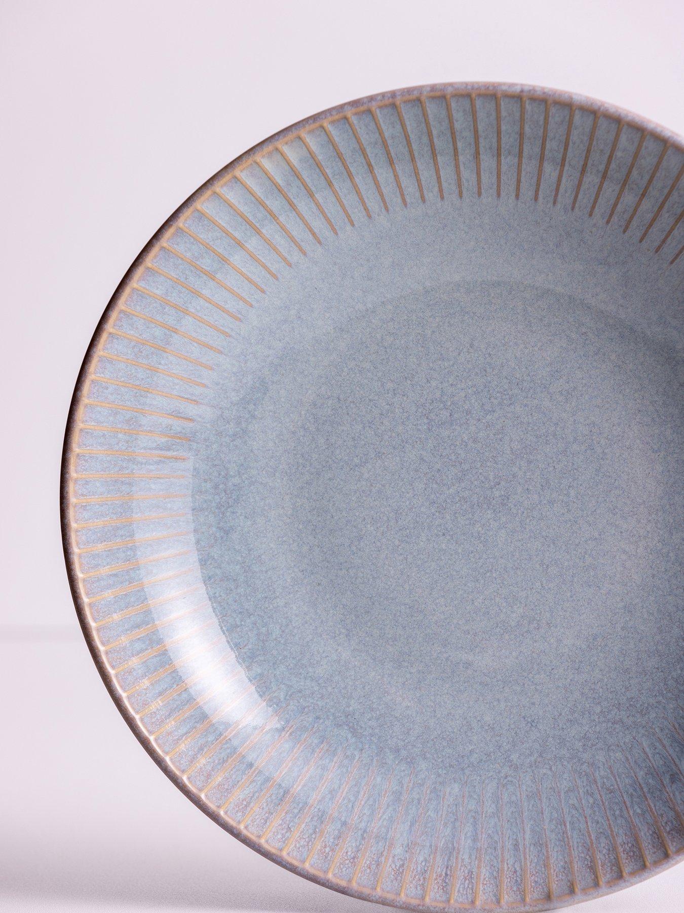 Image 3 of 4 of Mason Cash Reactive Linear Set of 4 Pasta Bowls &ndash; Grey